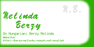 melinda berzy business card